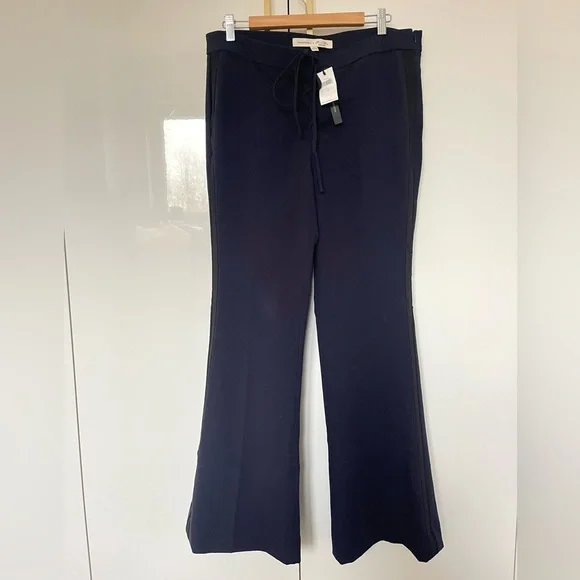 Banana Republic x Olivia Palermo navy flare by pants sz 12 - Picture 1 of 4